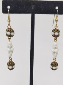 Pr. of Costume Glass Bead Earrings
