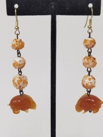 Pr. of Costume Glass Bead Earrings