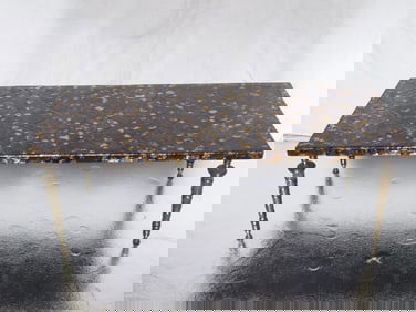 Porcelain Top and Brass Coffee Table