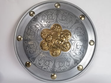 Vintage Collectible Steel Decorative Round Shield