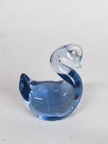Vintage Murano Style Blue Glass Duck