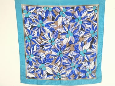Echo Blue Floral Silk Scarf