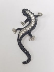 Costume Rhinestone Lizzard Brooch