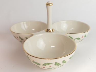 Lenox Porcelain Holiday Condiment Holder