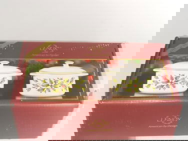 Pr. of Lenox Porcelain Holiday Mini Casseroles