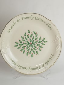 Lenox Porcelain Holiday Sentiment Dessert Platter