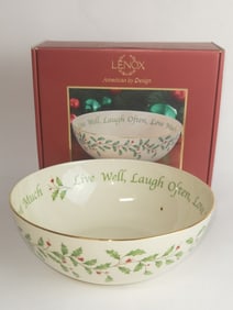 Lenox Porcelain Holiday Christmas Bowl