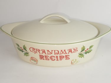 Lenox Porcelain Holiday Grandma's Recipe Covered B