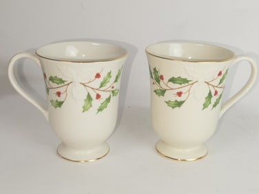 Lenox Porcelain Holiday Mugs