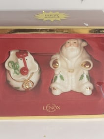 (2) Lenox Porcelain Christmas Figurines