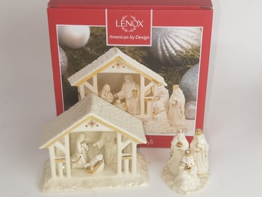 Lenox Porcelain Mistletoe Park Figurines
