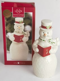 Lenox Porcelain Caroling Snowman Figurine