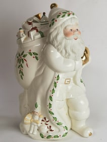 Lenox Porcelain Holiday Santa Cookie Jar