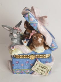 Happy Easter Porcelain Decorative Trinket Box