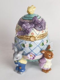 Easter Egg Porcelain Decorative Trinket Box