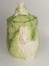 Bunny Lane Strate Group Porcelain Cookie Jar