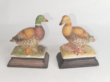 (2) Vintage Porcelain Duck Figurines