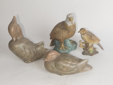 (4) Vintage Porcelain Bird Figurines