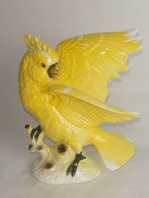 Vintage Japan Porcelain Yellow Parrot