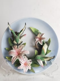 Vintage La Ruche Hummingbird Porcelain Plate