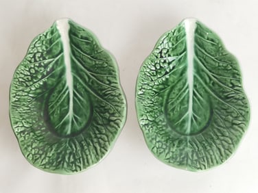 Pr. of Secla Portugal Porcelain Cabbage Plates