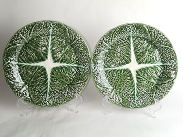 Pr. of Sigma Portugese Porcelain Cabbage Plates