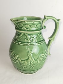 Bordallo Pinheiro Portugese Porcelain Rooster Pitc