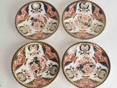(4) Royal Crown Derby Porcelain Imari Plates