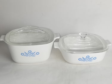 (2) Vintage Corning Ware Casserole Bowls