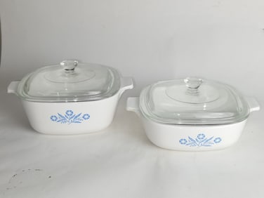 (2) Vintage Corning Ware Casserole Bowls