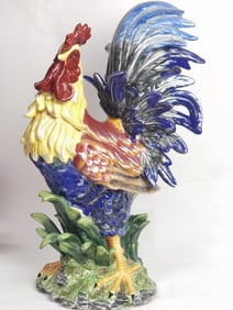 Apple Tree Design Porcelain Rooster
