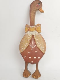 Vintage Painted Duck Wall Decor