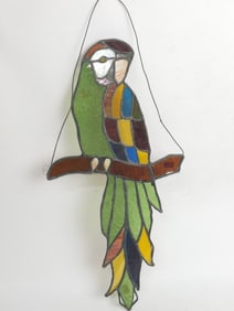 Stained Glass Parrot Hanging Decor
