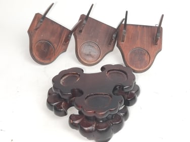 (4) Chinese Wood Carved Stands