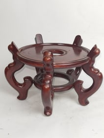 Chinese Wood Carved Jardiniere Stand