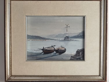 Seascape Oil Painting on Canvas, Signed