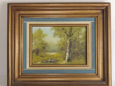 Landscape Oil Painting on Canvas, Signed Van Tiffl