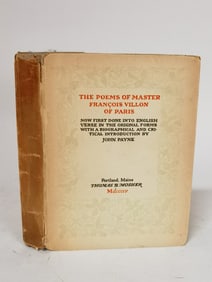 1905 The Poems of Master Francois Villon of Paris
