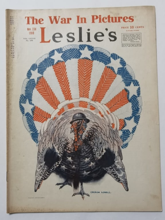 1918 Leslie's Magazine, Nov. 23th Ed.: 1918 Leslie's Magazine, Nov. 23th Ed., 10.25in by 14in