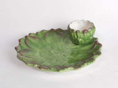 Vintage Sur La Table Italy Porcelain Lotus Leaf Pl