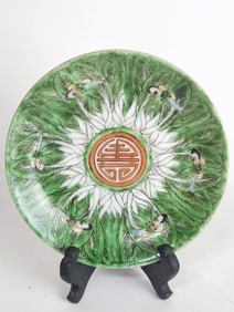 Chinese Export Porcelain Famille Rose Cabbage Plat