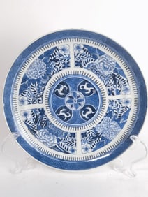 Chinese Export Porcelain B&W Plate