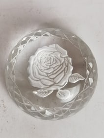 Waterford Crystal Rose Paperweight