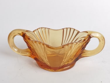Vintage New Martinsville Glass Co. Amber Sugar Bow