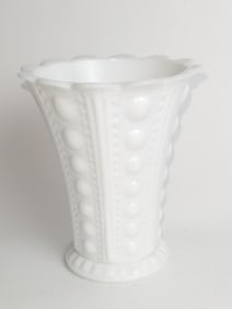 Vintage Bubble Milk Glass Vase