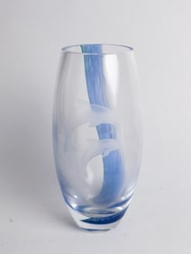 Vintage Lenox Caithness Scotland Etched Dolphin Va