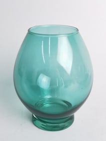 Vintage Scandinavian Green Glass Vase