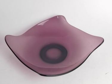 Vintage Viking Glass Amethyst Bowl