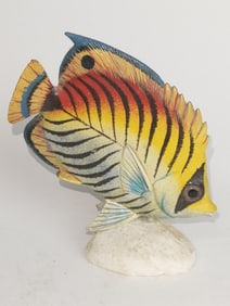 Vintage Wood Carved Fish