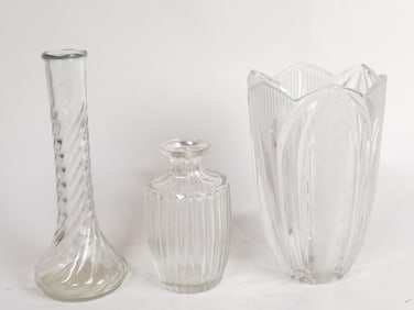 (3) Vintage Glass Vases